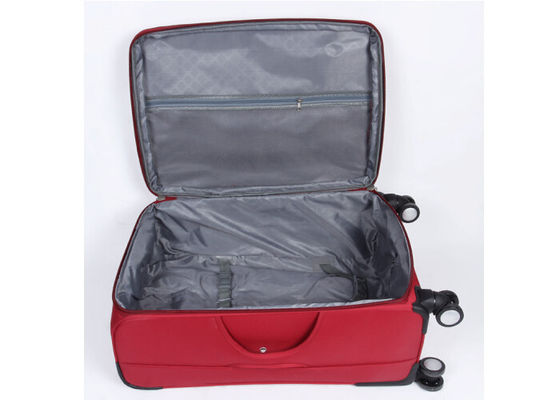 Customizable metal plate logo EVA  suitcase red luggage set with combination lock