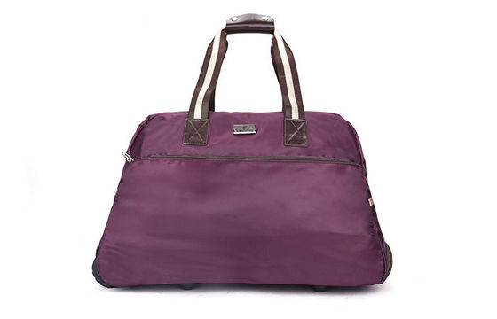 Purple businessman cloth travel bags with two straps , trolley luggage bag