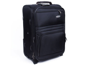 La caisse/poids léger de chariot à EVA de mode a roulé le bagage ensemble de valise de noir de 3 morceaux